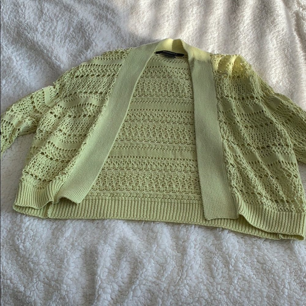 Yellow cardigan